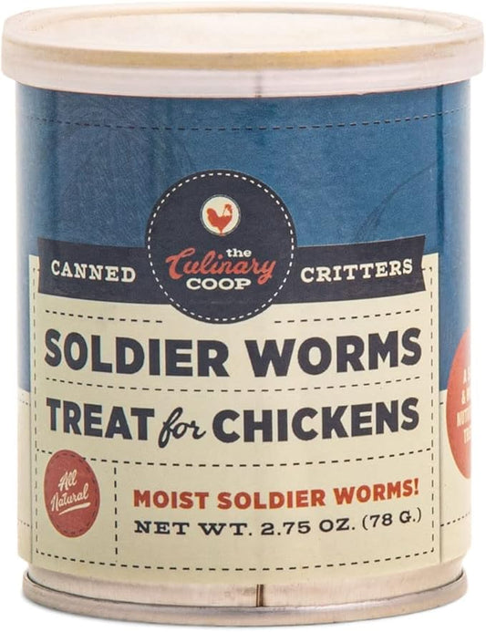 Fluker's Culinary Coop Canned Soldier worms Chicken Treat, All Natural and Packed with Protein, 2.75 oz