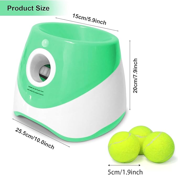 jovani Dog Automatic Ball Launcher for Dogs, Interactive Fetching Toys for Dogs, Indoor/Outdoor Dog Ball Launcher with Free 9 PCS Balls, Work 4~5 Hours on Full Charge Three-Speed Control