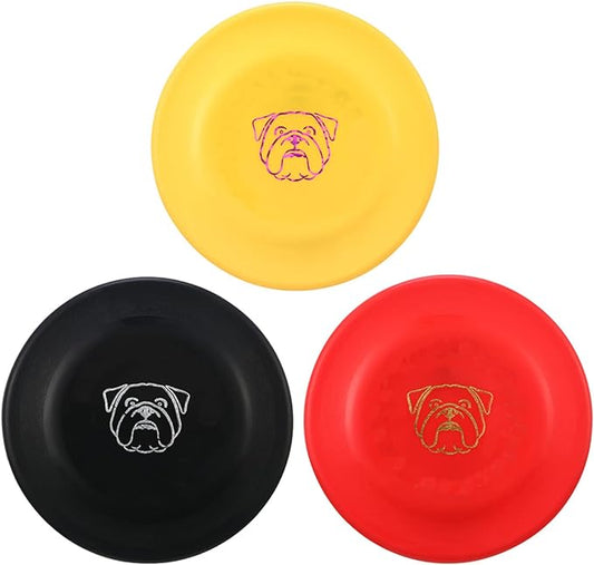 Dog Flying Disc, 3 Pcs Competition Dog Flyer Dog Toy, Soft Dog Flying Disc Indestructible Rubber Lightweight Flying Disc Dog Toy for Dogs - Floats On Water, Gentle On Teeth and Gums