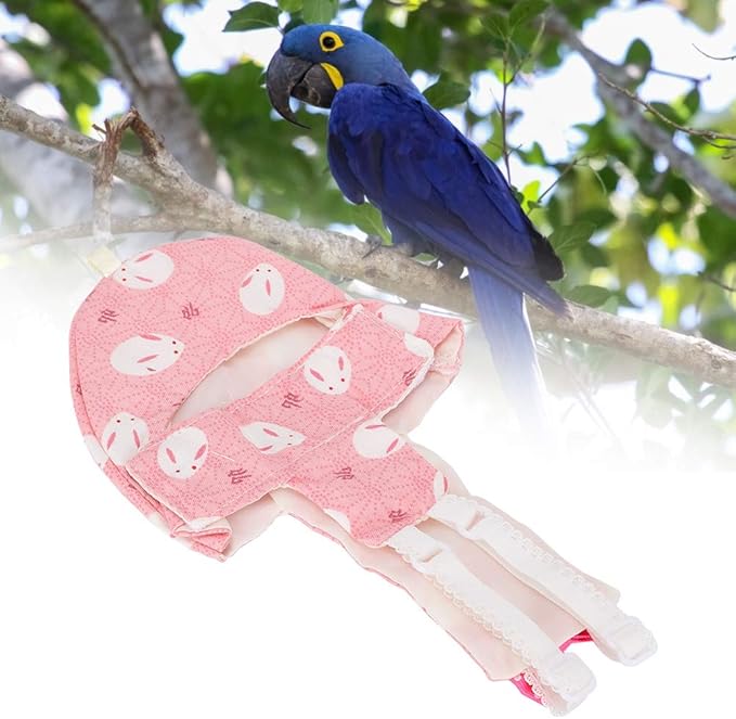 Pet Bird Cute Diaper Parrot Diaper Flying Costume Reusable Diaper Bird Diaper for Parrots Pigeons Pet Supplies (L)