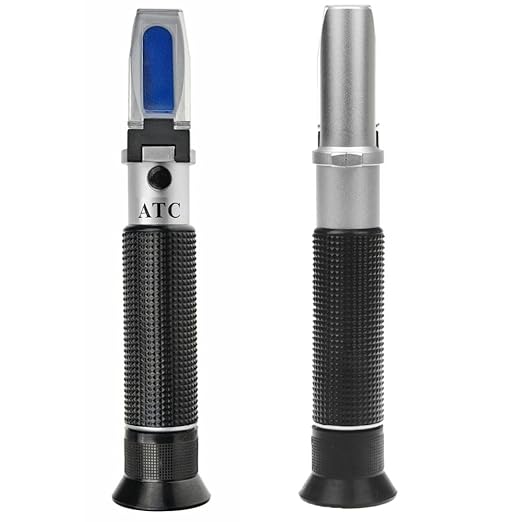 Professional Automatic Temperature Compensation Salinity Refractometer for Aquariums, Marine Monitoring, Saltwater Testing...Dual Sacle: 0-100ppt & 1.000-1.070 Specific Gravity