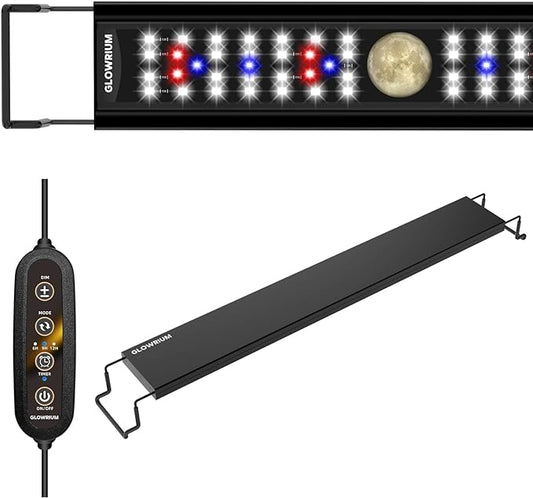 Aquarium Light, LED Full Spectrum Freshwater Aquarium Lights, Daylight/Moonlight Mode and infinitely dimmable, Fish Tank Light with Timer and Auto ON/Off (24-29 in)