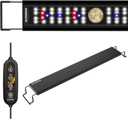 Aquarium Light, LED Full Spectrum Freshwater Aquarium Lights, Daylight/Moonlight Mode and infinitely dimmable, Fish Tank Light with Timer and Auto ON/Off (48-53 in)