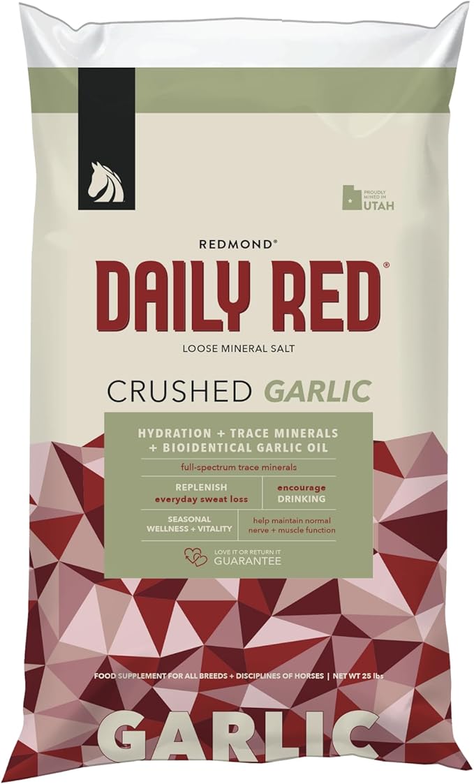 Daily RED Crushed Garlic - Mineral Supplement for Horses (25 LB Garlic)