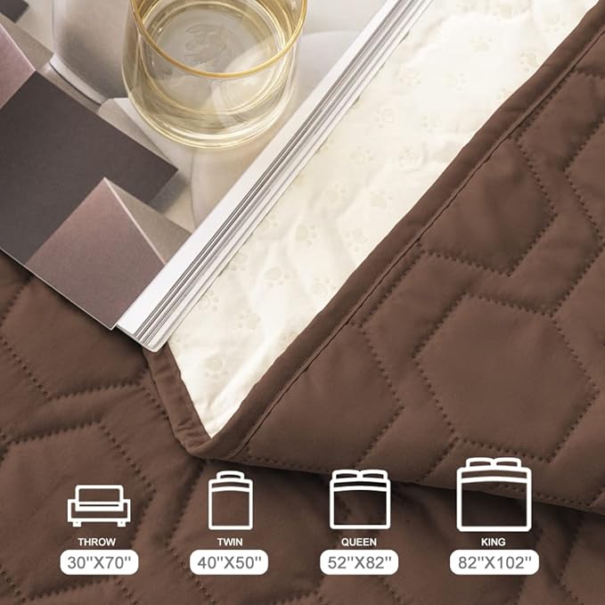 Waterproof and Anti-Slip Dog Bed Cover and Pet Blanket Sofa Pet Bed Mat ，car Incontinence Mattress Protectors Furniture Couch Cover for Most Cats Dogs, Pets