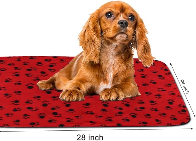 Comsmart Warm Paw Print Blanket/Bed Cover for Dogs and Cats