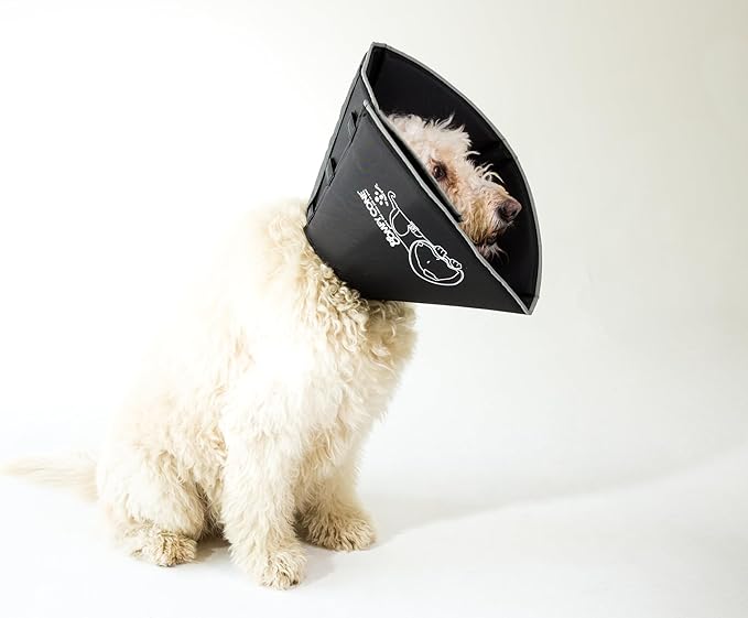 Comfy Cone Pet Cone for Dogs, Cats, X-Large, Black - Comfortable Soft Dog Cone Collar Alternative for After Surgery, Wound Care, Spay, Neuter - Dog and Cat Recovery Collar