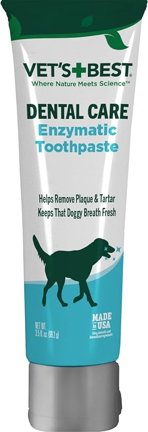 Vet’s Best Enzymatic Dog Toothpaste | Teeth Cleaning and Fresh Breath Dental Care Gel | Vet Formulated | 3.5 Ounces | Grape flavor