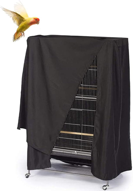 Bird Parrot Cage Cover Waterproof Extra Large Good Night Parrot Birdcage Covers for Parakeets Budgies Macaw Square Cages (M: 35x25x47in/ 89x64x120cm)