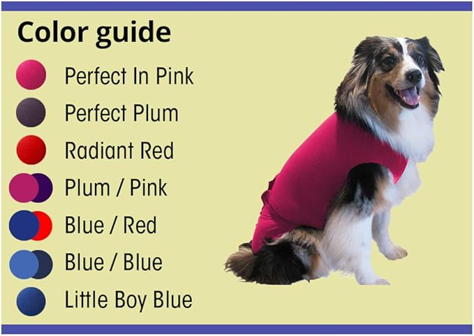 SurgiSnuggly Dog Recovery Suit for Female and Male Dogs, Spay,Neuter,E Collar Dog Cone Alternative, The Original Pet Surgical Recovery Suit for After Surgery Small,Medium and Large Dogs Pi ML Ec