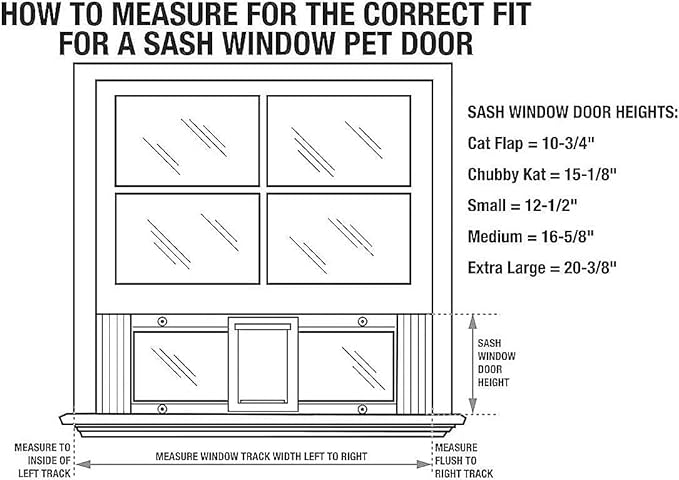 Ideal Pet Products Aluminum Sash Window Pet Door, Adjustable to Fit Window Widths from 23" to 28", Cat Flap 6-1/4” x 6-1/4” Flap Size