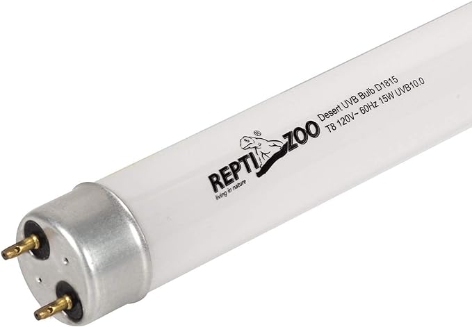 REPTI ZOO T8 Reptile Sun UVB Terrarium Desert Reptile 18 inch UVB Bulb Fluorescent Lamp Tube T8 15 Watt Habitat Lighting