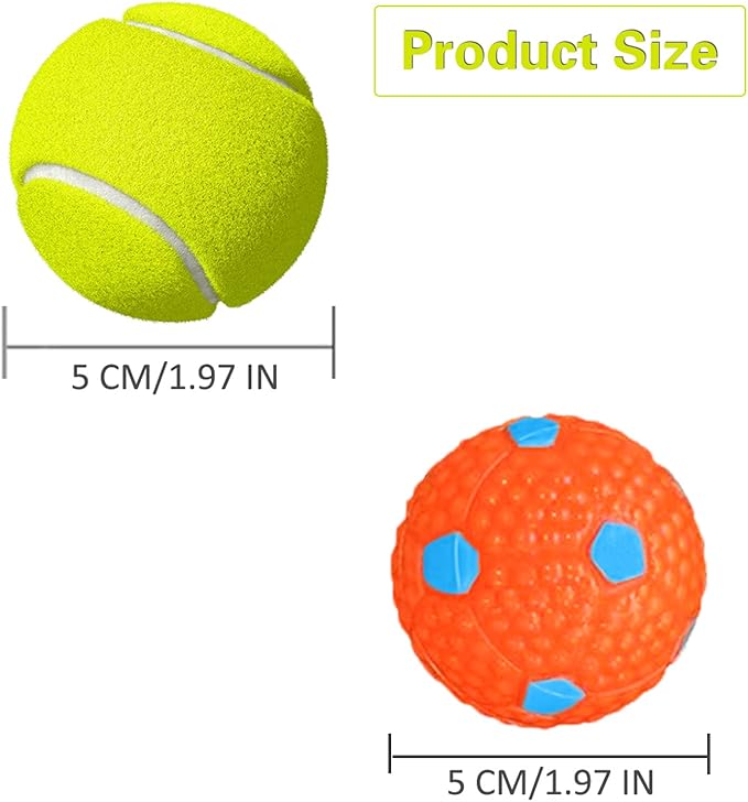 YEEGO DIRECT Small Tennis Balls for Dogs, Dogs Tennis Launcher Ball for small and medium dogs, Pet Safety Toy for Sports and Training,6 Pcs 1.97" Diameter Mini Balls,for Launching Machines Clearance