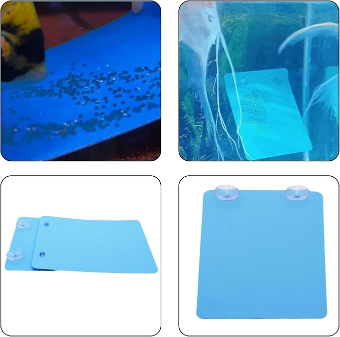 Saim 2 PCS Angelfish Discus Fish Breeding Slate Fish with Suction Cups,Breeding Spawning Slate Spawning Surface for Aquarium Breeding,Lightweight Easy to Install Remove