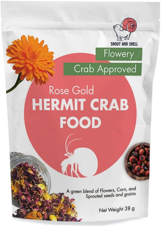 Snout & Shell -Rose Gold, Flower, Seed & Grain Hermit Crab Food 39g, Multicolor, 1.34 Ounce (Pack of 1)