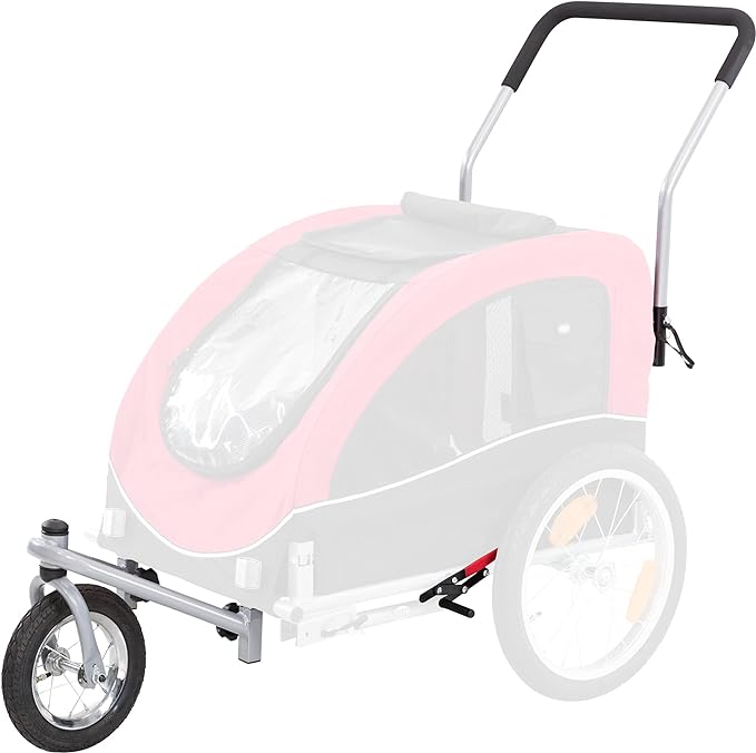 TRIXIE Dog Bike Trailer/Stroller Conversion Kit for TRIXIE 12816 Dog Bike Trailer, Silver/Black, Youth Large / 11-13