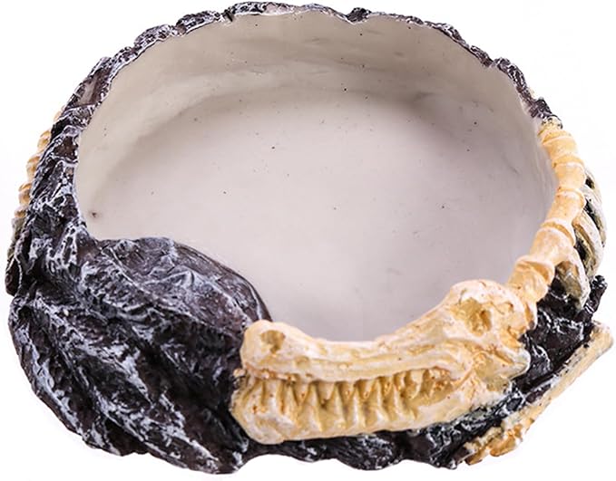 Tfwadmx Bearded Dragon Water Bowl,Reptile Feeding Dish, Snake Water Dish, Bearded Dragon Food Dish, Reptile Food Bowl for Geckos Lizards Turtles Snakes Chameleons