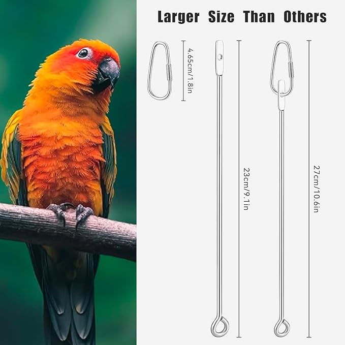 Bird Cage Food Holder Fruit Hanger 3Pcs, Parrot Fruit Vegetable Skewer Fruit Hanger Bird Cage Feeder Foraging Toy for Parakeet Budgie Macaw