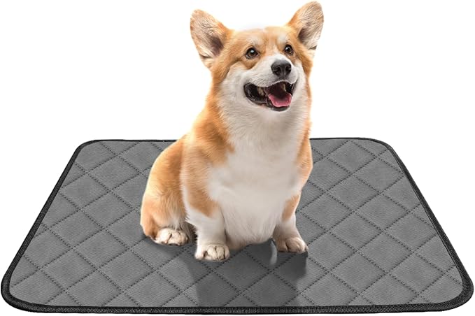 20X16.9 in Washable Pee Pads for Dogs, Litter Box Pads, Non-Slip Dog Pee Pads Fast Absorbent Waterproof Reusable pet Pads Dog Playpen Mat Great for Puppy, Cats, Bunny, Available for Tray