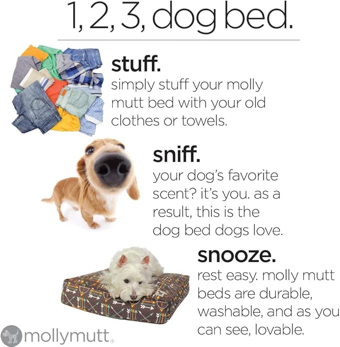 Molly Mutt Huge Dog Bed Cover -Landslide Print - Measures 36”X45”X5’-100% Cotton - Durable - Breathable - Sustainable - Machine Washable Dog Bed Cover