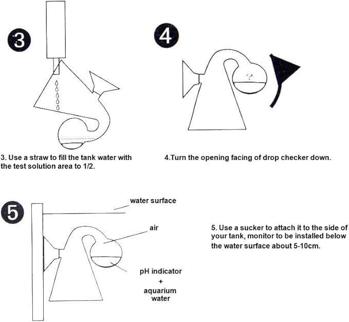 Senzeal CO2 Drop Checker Glass Aquarium Monitor CO2 Indicator for Planted Fish Tank