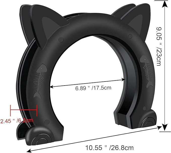 Cat Door for Interior Door,Indoor Cat Door,Pet Doors for Cat, 10.55"*2.45"*9.05" (L)