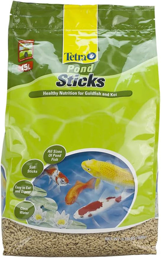 TetraPond Pond Sticks Pond Fish Food for Goldfish and Koi, Healthy Nutrition Clear Water Pond Food