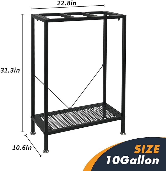 Fish Tank Stand: The Perfect 10 Gallon Metal Aquarium Stand Measuring 22.8" W x 10.6" D x 31.3" H to Fit Your Aquatic Display Needs.