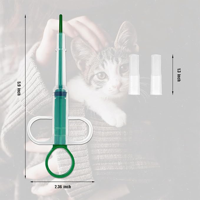 3PCS Pet Pill Shooter Plunger Popper for Small Cats Dogs Soft Tip Tablet Syringe Pusher Animal Medicine Medical Feeding Tool Accessories for Animals