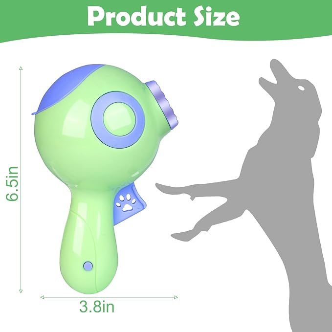 Mity rain Dog Toys Food Launcher, Interactive Dog Treat Toy Dispenser with LED Light, 2 in 1 Dog Ball Thrower Launcher for Cats Dogs Indoor & Outdoor Exercise Training Playing Green