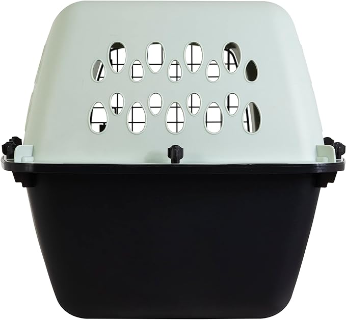 Petmate Pet Porter Fashion Dog Kennel 24", Pale Aqua & Black, for Pets 15-20lbs