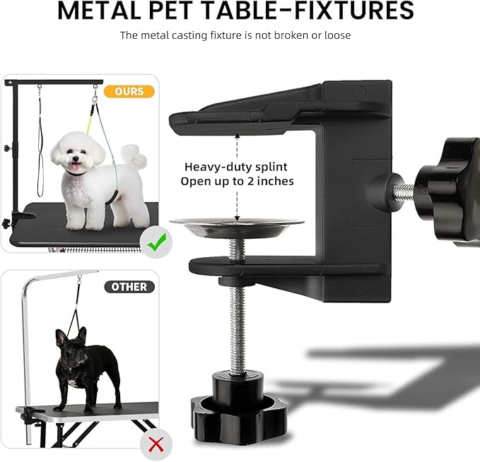 Dog Grooming Table Arm - 37" Dog Grooming Table Arm Dog Grooming Stand with Loop Noose Foldable Dog Grooming Harness for Small Medium Dogs #9