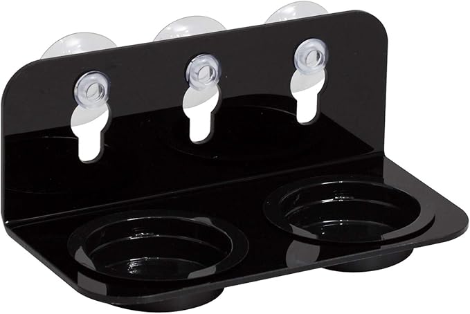 REPTI ZOO Reptile Water Bowl Double Grid Gecko Food Dish Feeder Detachable Suction Cup Reptile Feeding Dish Feeder with 6 Pcs Cups Dish Bowls for Pet Food and Water Feeding