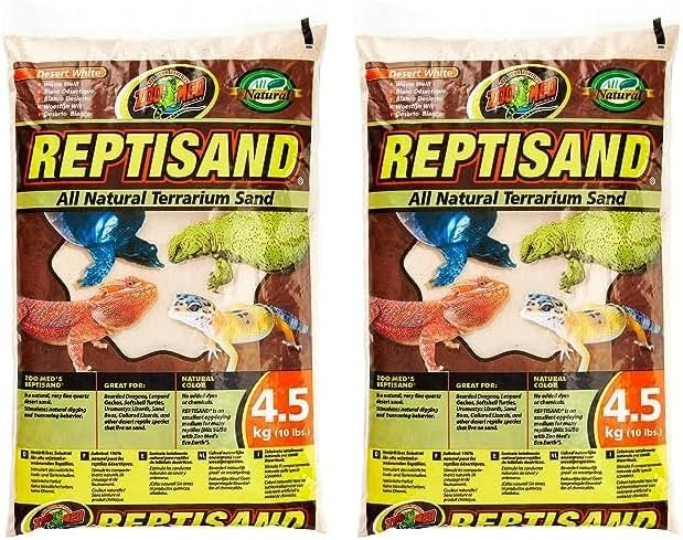 Zoo Med ReptiSand®, 10 Pounds, Desert White (Pack of 2)