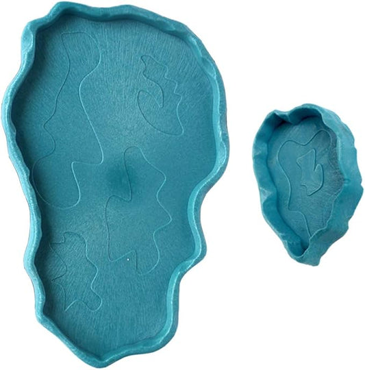 Reptile Food and Water Bowl Turtle Habitat Tortoise Feeder Large and Small Plastic Plates for A Set for Lizard Chameleon Iguana Snake Gecko 2 PCS