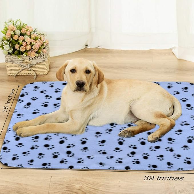 Comsmart Warm Paw Print Blanket/Bed Cover for Dogs and Cats