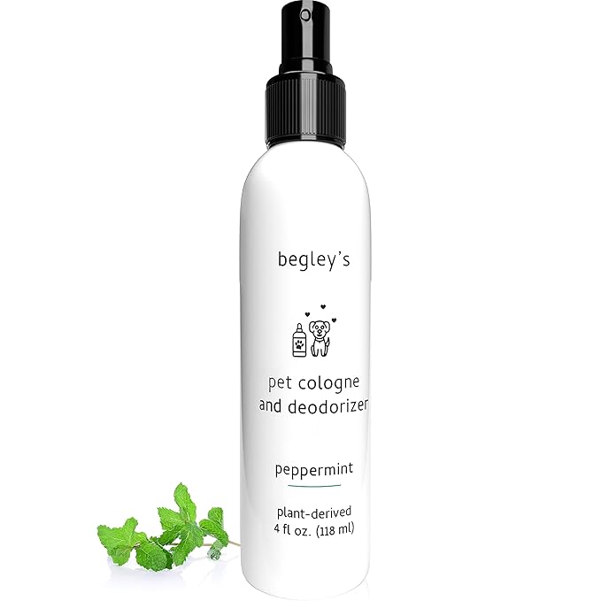 Begley’s Natural Pet Cologne and Deodorizer - Premium Essential Oil Scented Dog Body Spray and Cat Perfume, Dog Grooming Spray and Pet Odor Eliminator, Cat Cologne Mist, Dog Cologne Spray Long Lasting