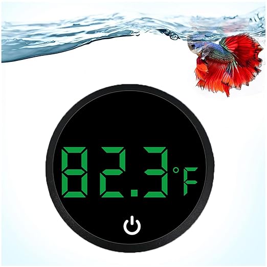 Fish Tank Digital Thermometer Accurate, LED Display, Mini Aquarium Thermometers Accurate Wireless Tank Thermometer Aquarium Temperature Measurement for Aquarium Fish Reptile Turtle Tank