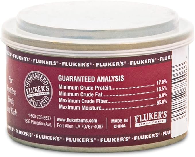 Fluker's Gourmet Canned Food for Reptiles, Fish, Birds and Small Animals, Super Worms, 1.2 oz