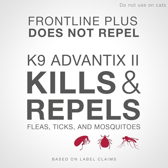 K9 Advantix II Medium Dog 11-20 lbs & Large Dog 21-55 lbs Vet-Recommended Flea, Tick & Mosquito Treatment & Prevention | 2-Mo Supply Each