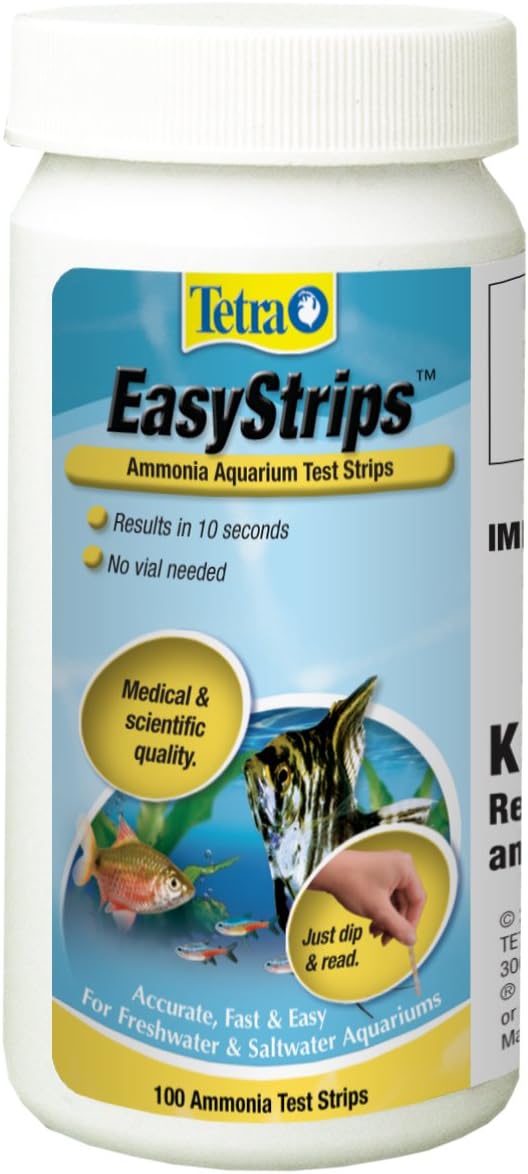 Tetra EasyStrips 100 Count, Ammonia Test Strips For aquariums, Water Testing, Model Number: 19541