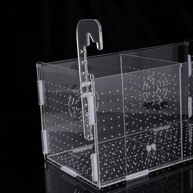 POPETPOP Fish Box/Fish Breeding Box Floating Durable Transparent Breeding Box Fish Hatchery Fish Tank for Aquatic Shop Aquarium