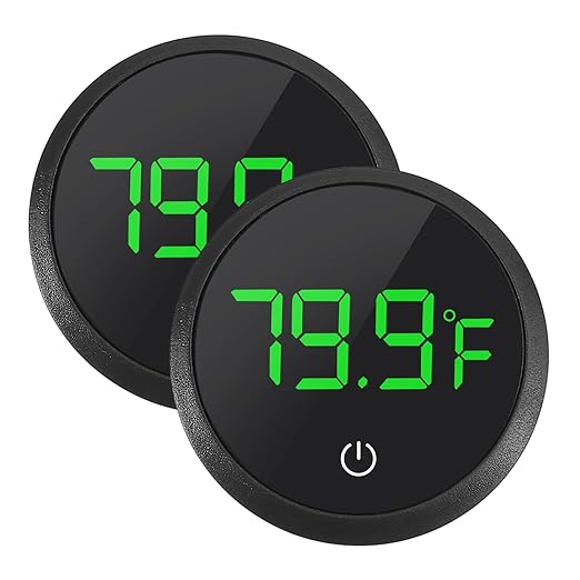 2pack LED Digital Aquarium Thermometer, Tank Thermometer Aquarium Temperature Measurement Display Thermometer for Fish,Turtle and Aquatic