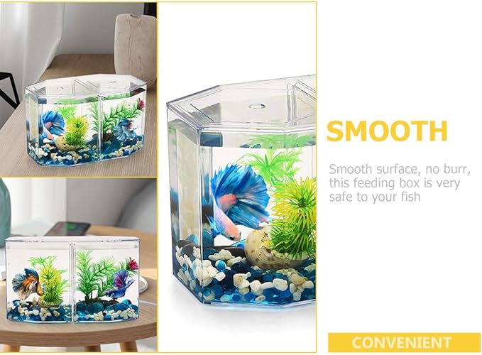 Mipcase Box Separation Tool Betta Shrimp Mini Acrylic Breeding Fish Household Bowl Incubation Hatchery Transparent Octopus for Spawning Goldfish Landscape Small Container Aquarium