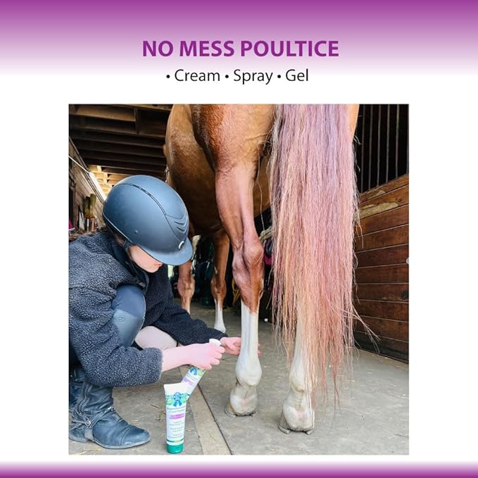 Dr. Milt's Horse Topical Epsom Salt Pain Relief Ointment Veriety packs - Cream, Gel, Spray. Liniment and Poultice, Hip and Joint Care for The Horse and Rider.