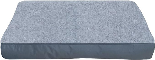 Dog Bed Cover 36L x 27W x 4H Inch,Heavy Duty Durable Waterproof Fluffy Soft Short Plush Replacement Dog Bed Covers,Washable Removable Pet Bed Mattress Cover with Zipper.Grey,Cover Only.