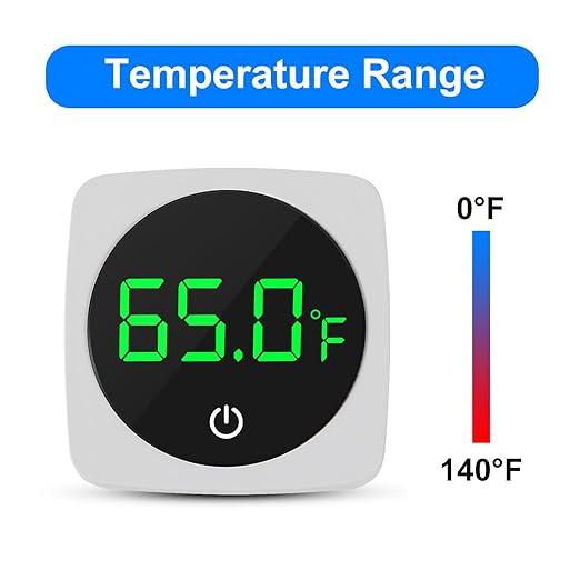 3Pcs Digital Aquarium Thermometer Fish Tank Digital LED Display Temperature ℉ Aquarium Temperature Sensor with LED Touch Screen for Aquarium Glass Containers Plant Reptile Turtle Tank