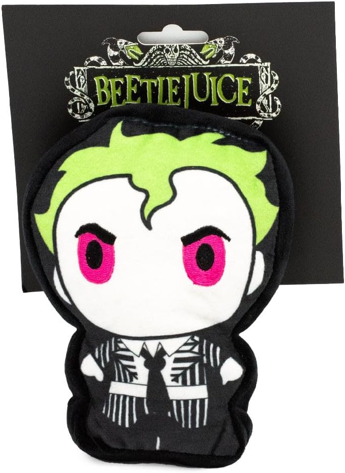 Buckle-Down Dog Toy, Horror, Plush Squeaker Chibi Beetlejuice Standing Pose,DTPT-WMVL