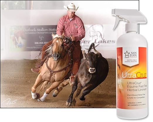 UltraCruz Veterinary Fast Track Herbal Liniment for Horses, 32 oz, Off- White