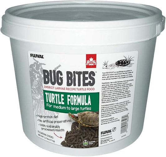 Fluval Bug Bites Turtle Food, Sticks for Medium to Large Sized Turtles, 3.74 lb., A6596, Brown